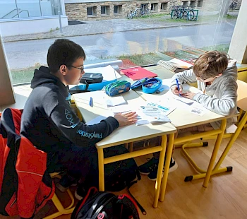 Travail de groupe au collège