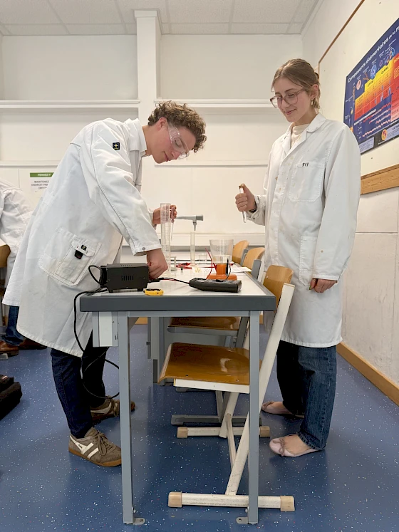 En salle de sciences